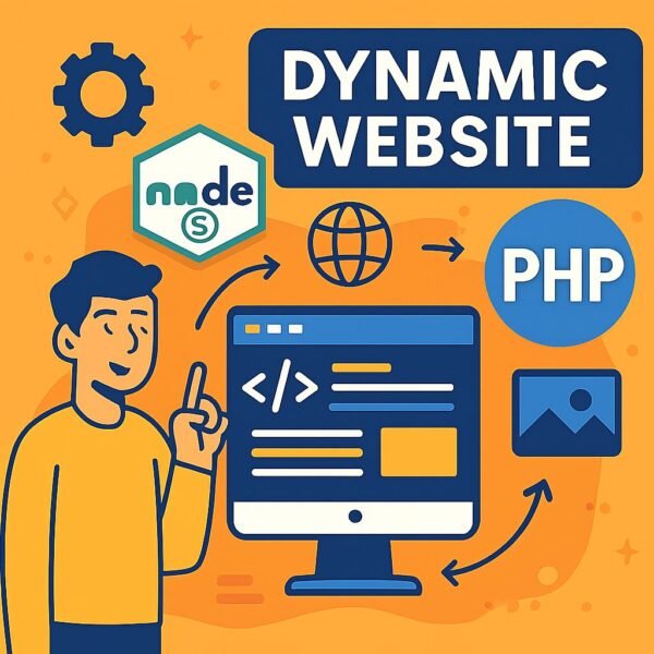 مواقع ديناميكية بلغة PHP أو Node.js